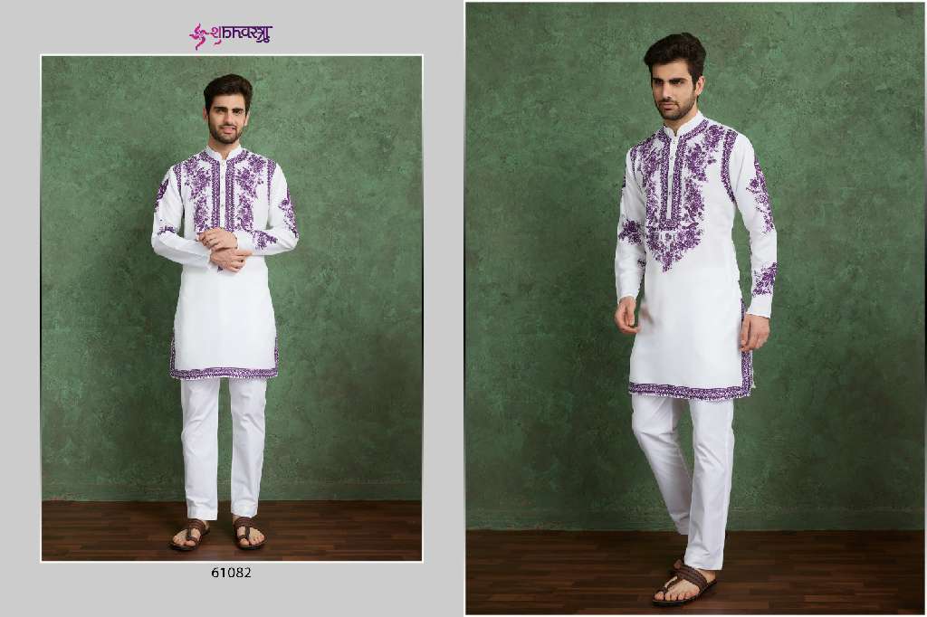 SHUBHVASTRA RAJWARA STYLE WHOLESALE WEDDING SPECIAL PRINTED MENS KURTA COLLECTIONS