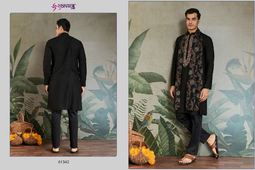SHUBHVASTRA ZARI AND WEAVES VOL-4 WHOLESALE REAL MIRROR MENS KURTA WITH DUPATTA COLLECTION
