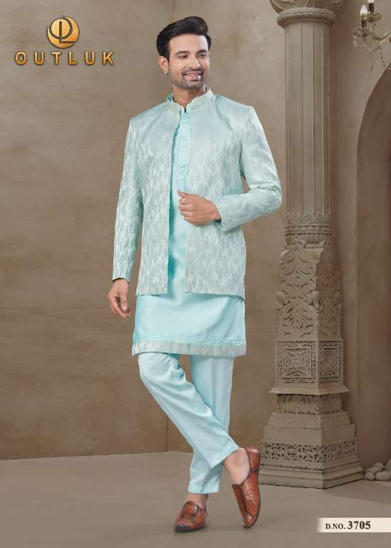 OUTLUK WEDDING COLLECTION VOL-37 WHOLESALE MYSORE SILK AND JACQUARD SILK WITH POSITION PRINT CLASSIC MENS INDO WESTERN
