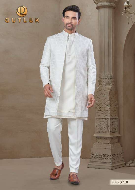 OUTLUK WEDDING COLLECTION VOL-37 WHOLESALE MYSORE SILK AND JACQUARD SILK WITH POSITION PRINT CLASSIC MENS INDO WESTERN