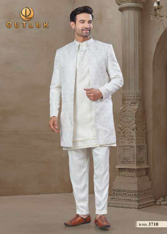 OUTLUK WEDDING COLLECTION VOL-37 WHOLESALE MYSORE SILK AND JACQUARD SILK WITH POSITION PRINT CLASSIC MENS INDO WESTERN