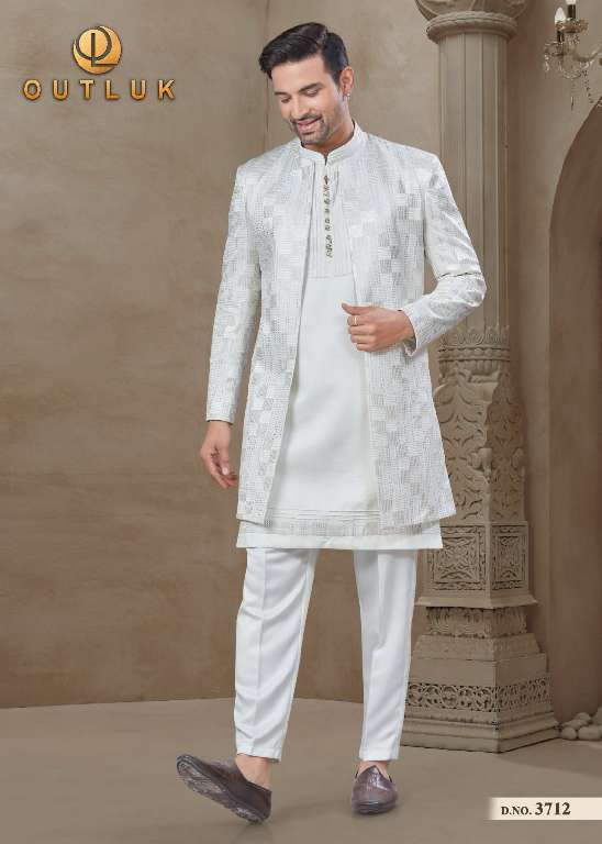 OUTLUK WEDDING COLLECTION VOL-37 WHOLESALE MYSORE SILK AND JACQUARD SILK WITH POSITION PRINT CLASSIC MENS INDO WESTERN
