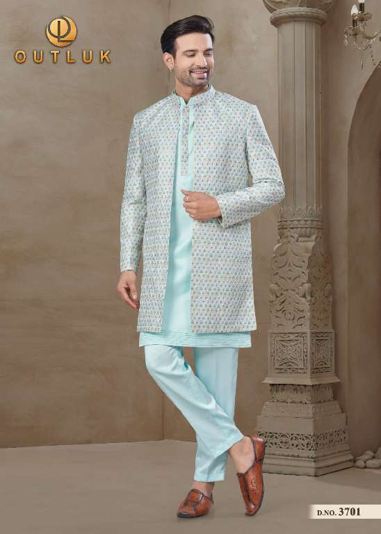 OUTLUK WEDDING COLLECTION VOL-37 WHOLESALE MYSORE SILK AND JACQUARD SILK WITH POSITION PRINT CLASSIC MENS INDO WESTERN