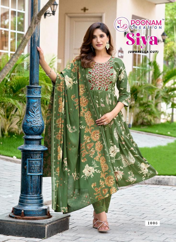 SIYA BY POONAM CREATION ELEGANCE STYLE RAYON READYMADE SUIT FOR WOMENS