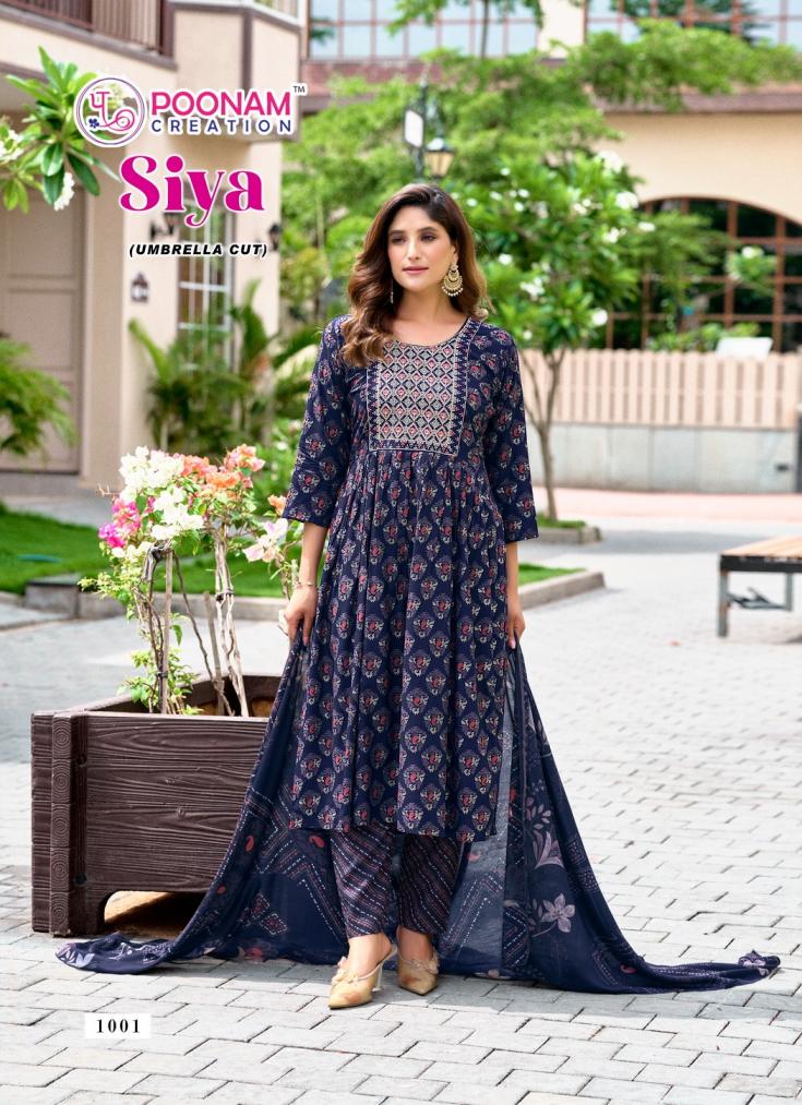 SIYA BY POONAM CREATION ELEGANCE STYLE RAYON READYMADE SUIT FOR WOMENS