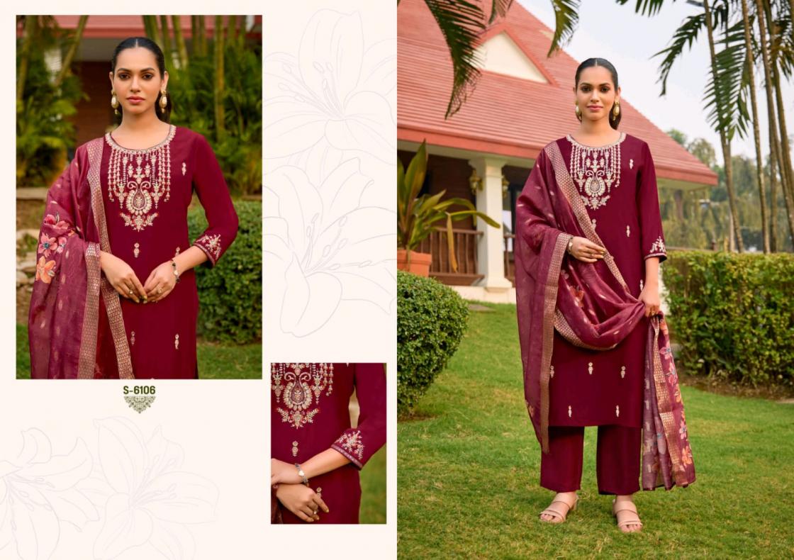 RACHITA BY SBS CHINON SILK SHOP TRENDY READYMADE 3PCS DRESS