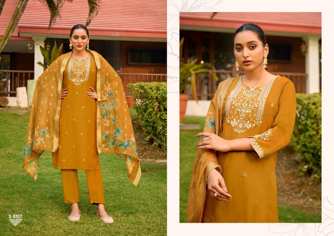 RACHITA BY SBS CHINON SILK SHOP TRENDY READYMADE 3PCS DRESS