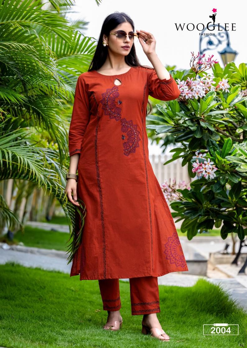 MALVIKA BY WOOGLEE COTTON READYMADE ELEGANCE KURTI WITH PANT