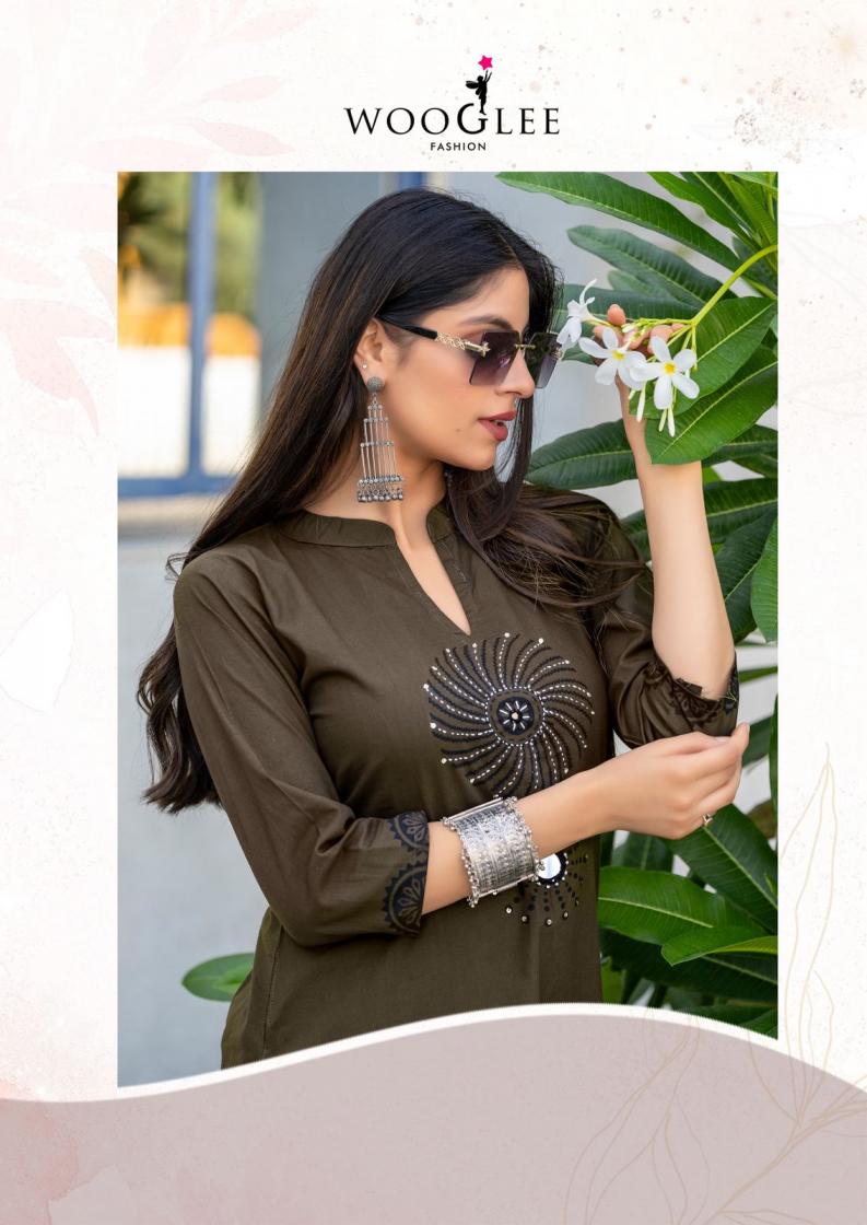 MALVIKA BY WOOGLEE COTTON READYMADE ELEGANCE KURTI WITH PANT