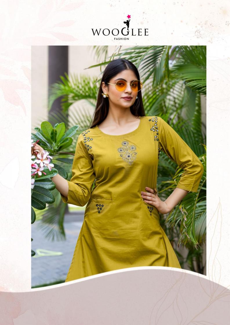 MALVIKA BY WOOGLEE COTTON READYMADE ELEGANCE KURTI WITH PANT