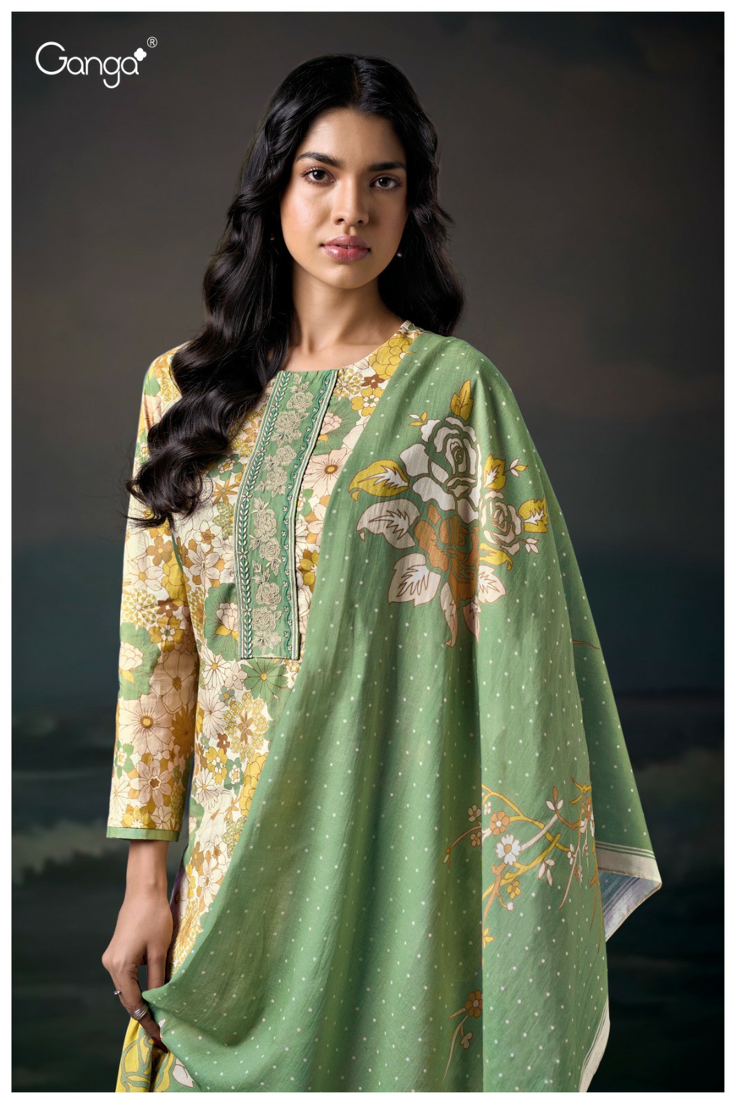 GANGA CHAHANA S3629 WHOLESALE PREMIUM COTTON PRINTED WITH EMBROIDERY DESIGNER SALWAR SUITS