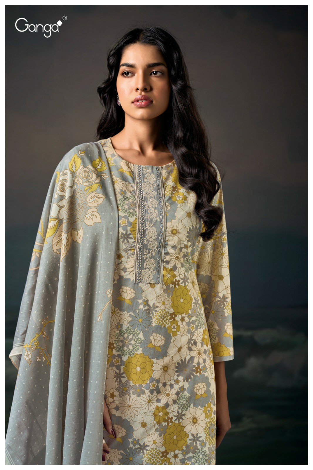 GANGA CHAHANA S3629 WHOLESALE PREMIUM COTTON PRINTED WITH EMBROIDERY DESIGNER SALWAR SUITS