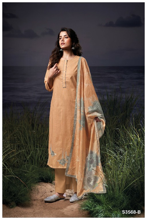 GANGA HADIYA S3568 WHOLESALE PREMIUM COTTON PRINTED WITH EMBROIDERY CLASSY SALWAR KAMEEZ