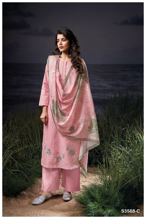 GANGA HADIYA S3568 WHOLESALE PREMIUM COTTON PRINTED WITH EMBROIDERY CLASSY SALWAR KAMEEZ