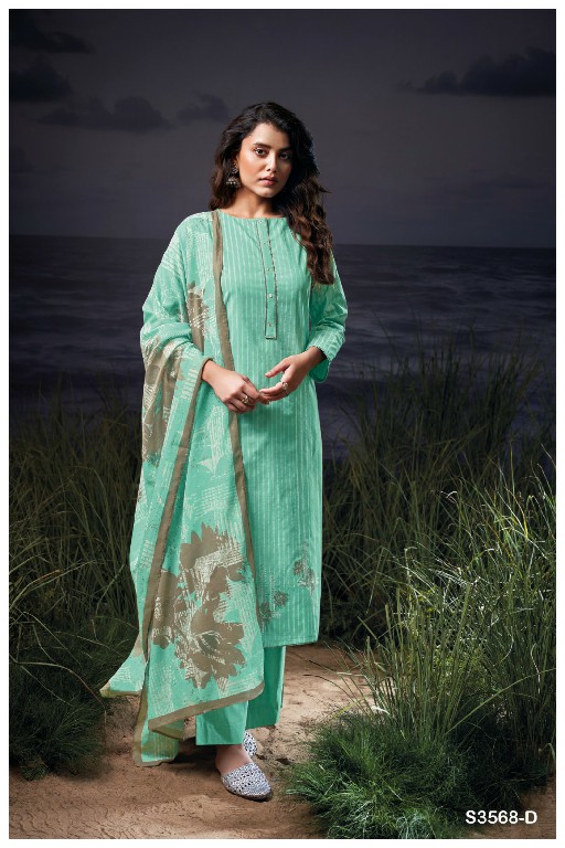 GANGA HADIYA S3568 WHOLESALE PREMIUM COTTON PRINTED WITH EMBROIDERY CLASSY SALWAR KAMEEZ
