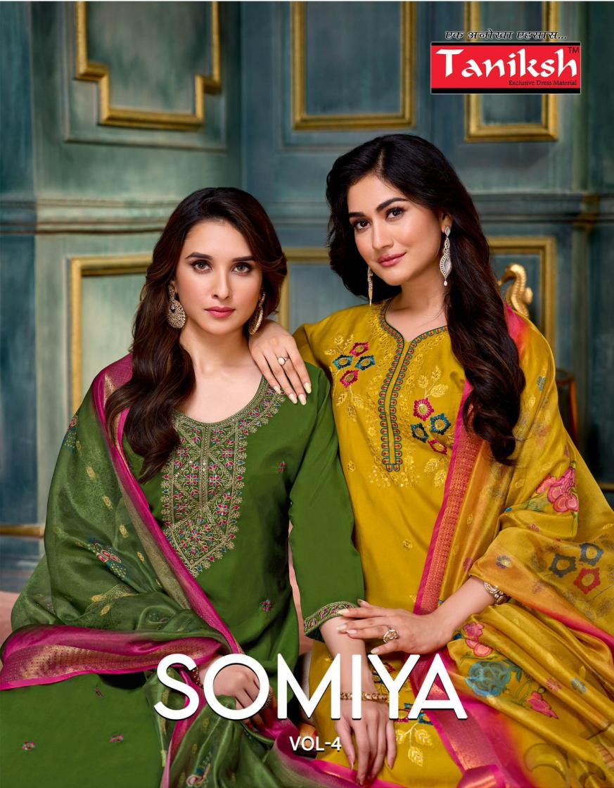 TANIKSH SOMIYA VOL 4 READYMADE ELEGANT STYLE ROMAN LADIES SUITS