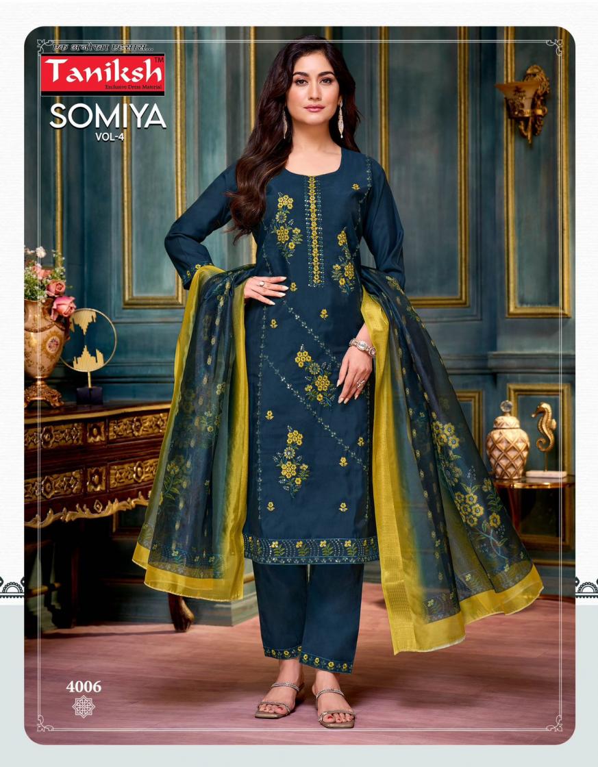 TANIKSH SOMIYA VOL 4 READYMADE ELEGANT STYLE ROMAN LADIES SUITS
