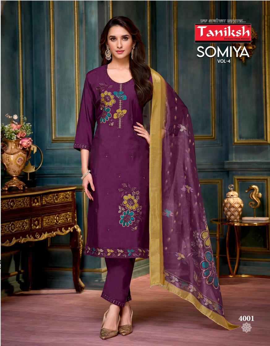 TANIKSH SOMIYA VOL 4 READYMADE ELEGANT STYLE ROMAN LADIES SUITS