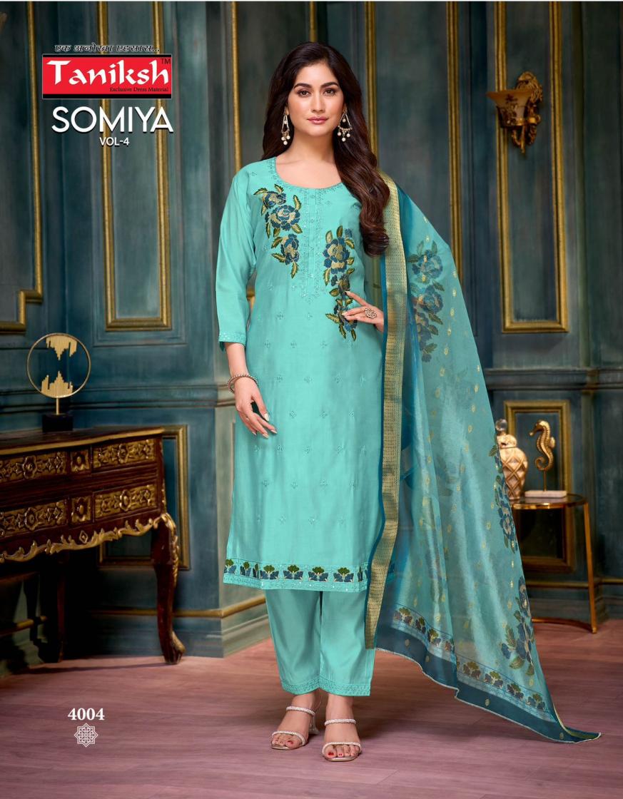 TANIKSH SOMIYA VOL 4 READYMADE ELEGANT STYLE ROMAN LADIES SUITS