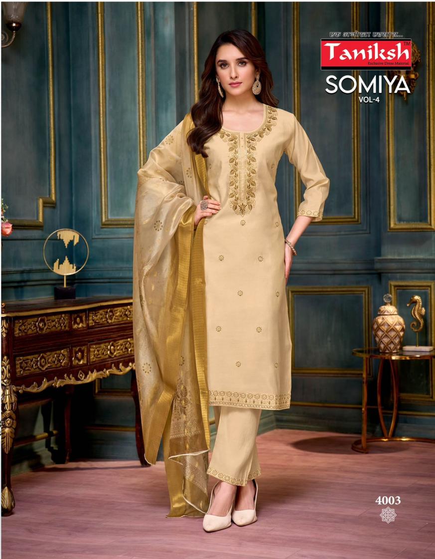 TANIKSH SOMIYA VOL 4 READYMADE ELEGANT STYLE ROMAN LADIES SUITS