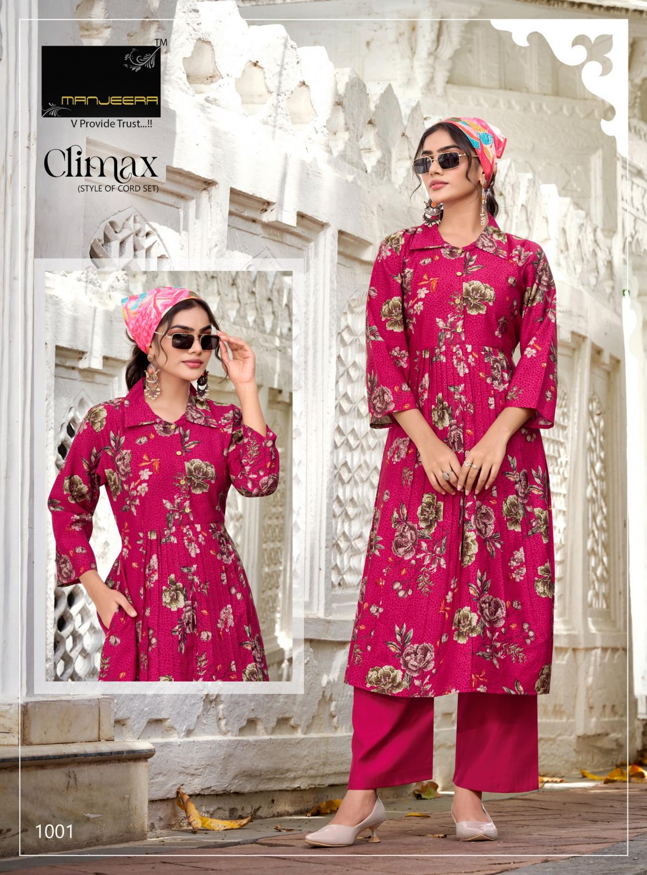 MANJEERA LAUNCH CLIMAX VERTICAN READYMADE STYLISH CO-ORD SETS FOR WOMENS