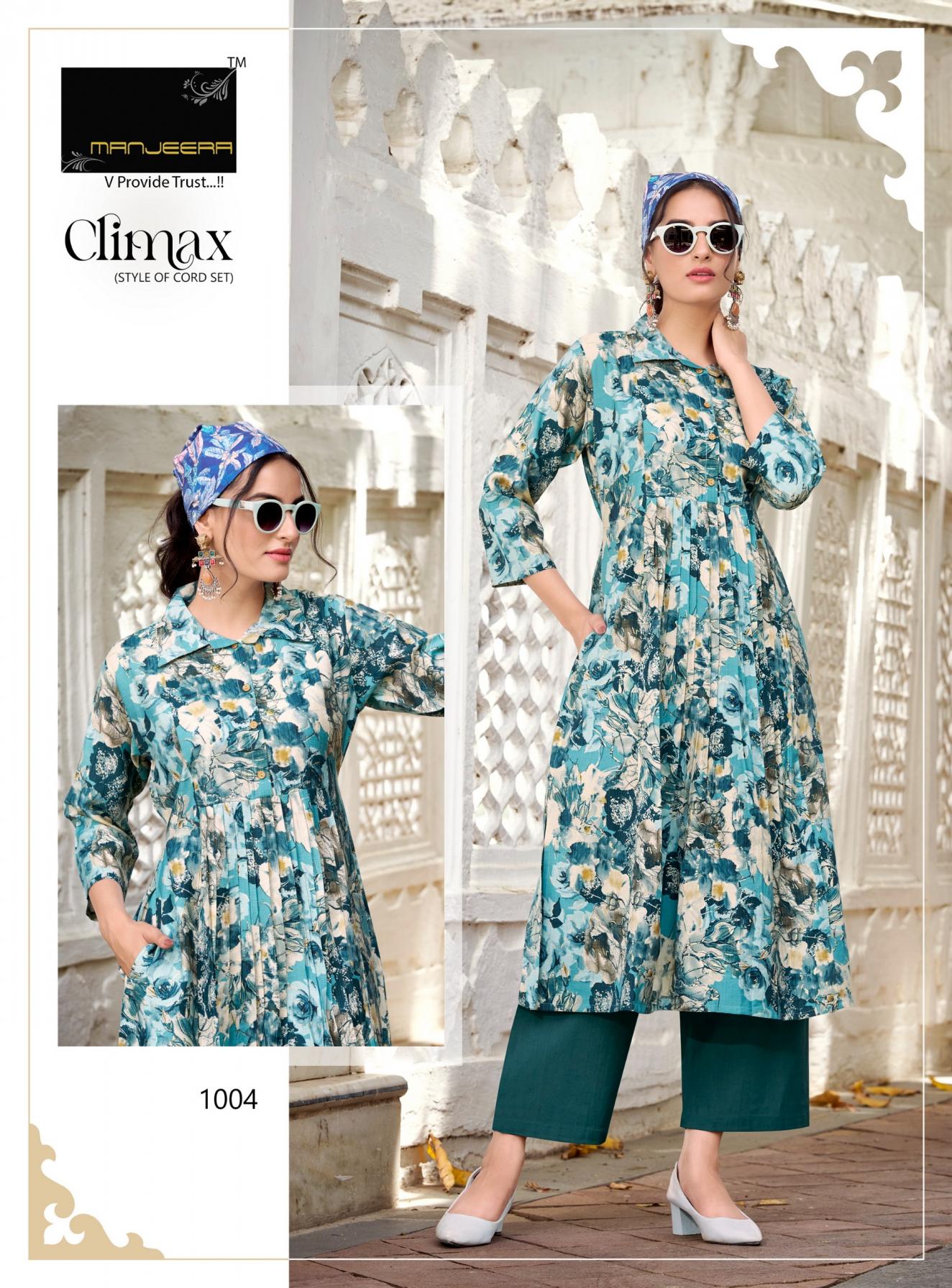 MANJEERA LAUNCH CLIMAX VERTICAN READYMADE STYLISH CO-ORD SETS FOR WOMENS