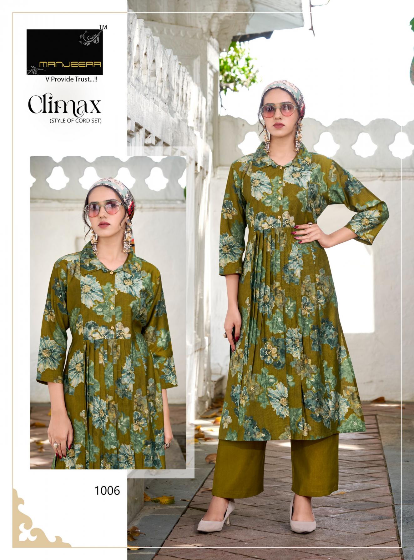 MANJEERA LAUNCH CLIMAX VERTICAN READYMADE STYLISH CO-ORD SETS FOR WOMENS