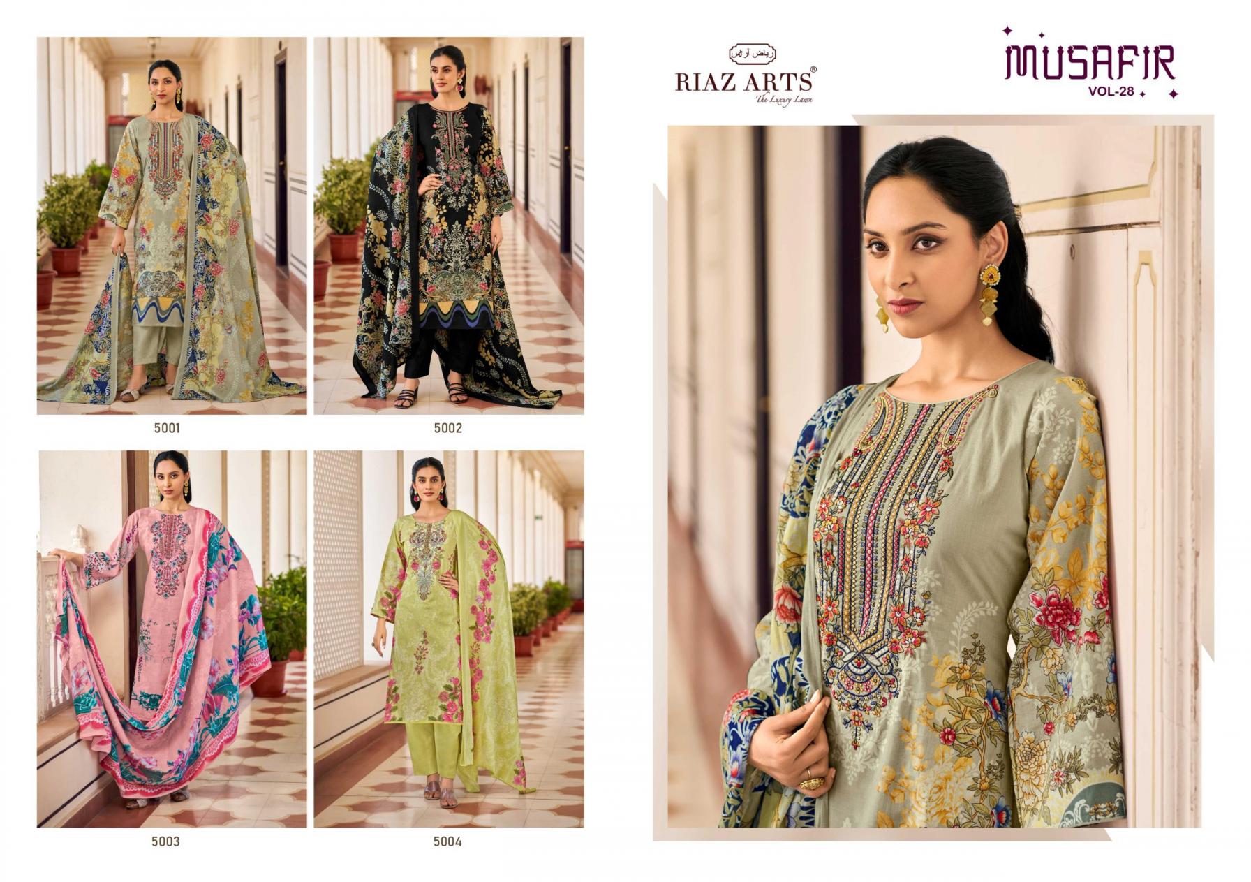 MUSAFIR VOL 28 BY RIAZ ARTS COTTON FANCY PAKISTANI SALWAR KAMEEZ