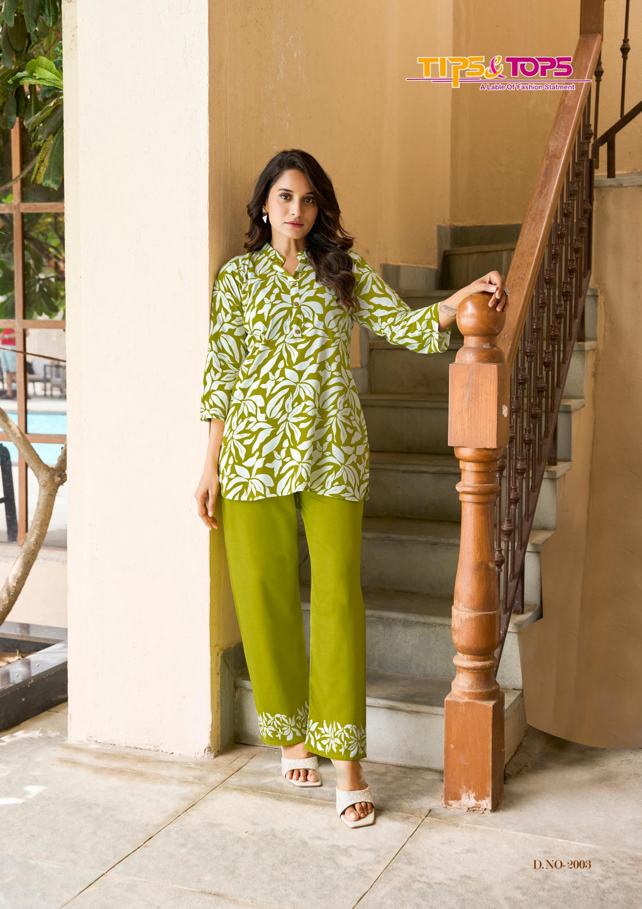 TIPS AND TOPS SUMMER BEAUTY VOL 2 RAYON READYMADE CLASSIC CO-ORD SETS FOR WOMENS