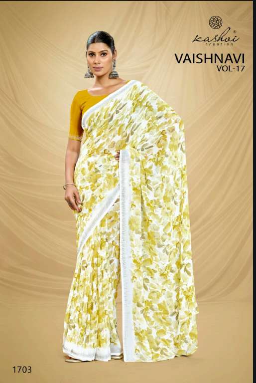 VAISHNAVI VOL 17 BY KASHVI CREATION GEORGETTE REGULAR WEAR SAREE FOR WOMENS