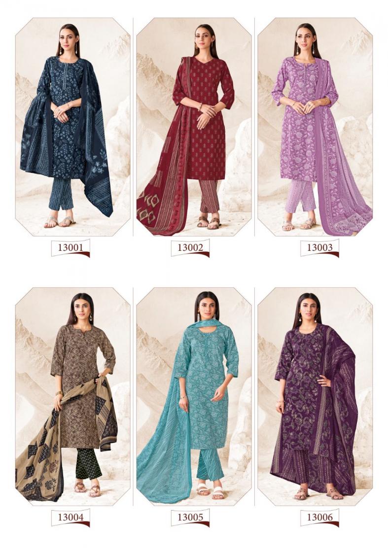 PREYASI VOL 13 BY SURYAJYOTI COTTON COMFORTABLE UNSTITCH SALWAR SUIT