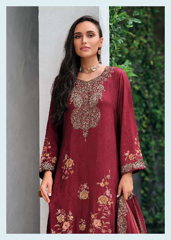 VARSHAA MEHERBAAN WHOLESALE VISCOSE MUSLIN DIGITALLY PRINTED WITH HANDWORK UNSTITCHED FASHIONABLE SALWAR SUITS