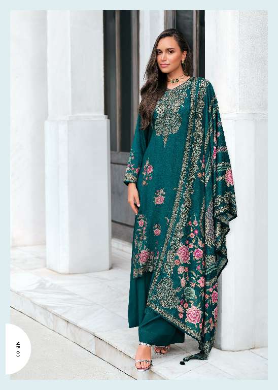 VARSHAA MEHERBAAN WHOLESALE VISCOSE MUSLIN DIGITALLY PRINTED WITH HANDWORK UNSTITCHED FASHIONABLE SALWAR SUITS