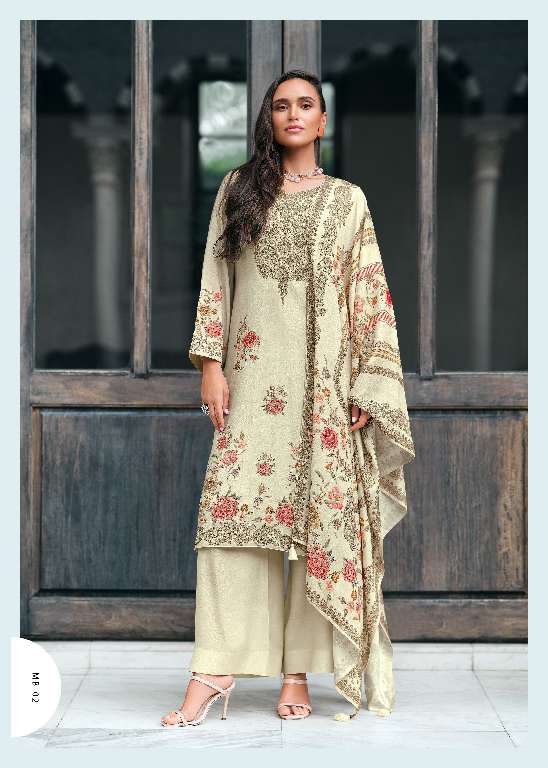 VARSHAA MEHERBAAN WHOLESALE VISCOSE MUSLIN DIGITALLY PRINTED WITH HANDWORK UNSTITCHED FASHIONABLE SALWAR SUITS