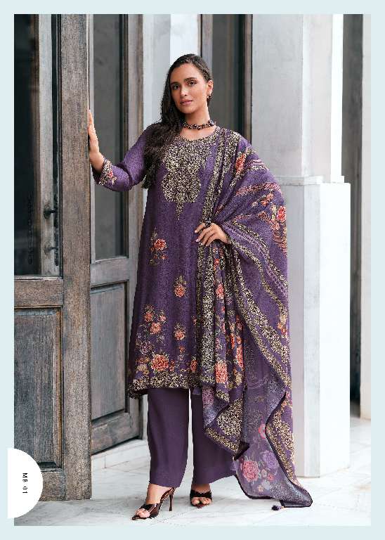 VARSHAA MEHERBAAN WHOLESALE VISCOSE MUSLIN DIGITALLY PRINTED WITH HANDWORK UNSTITCHED FASHIONABLE SALWAR SUITS