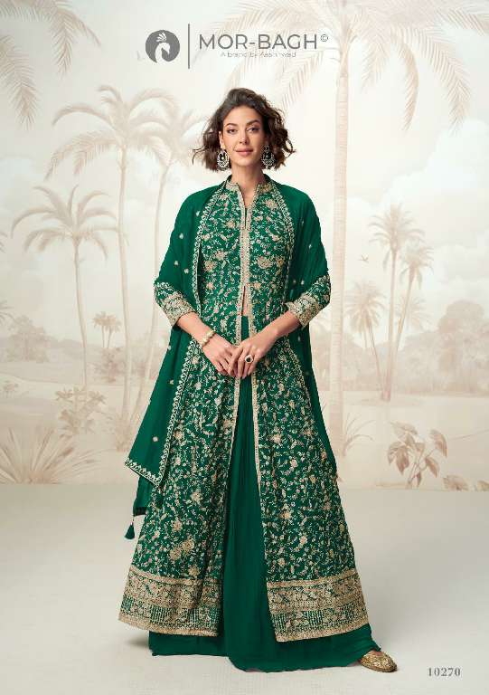MOR BAGH BY AASHIRWAD VAMIKA WHOLESALE REAL GEORGETTE READYMADE PARTY WEAR SUITS