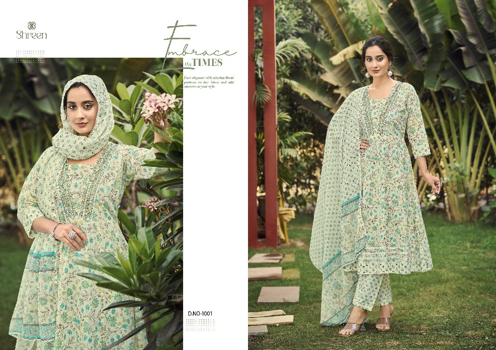 HINAYA LAUNCH SIMI VOL-2 WHOLESALE COTTON CAMBRIC PRINTED READYMADE DESIGNER SUITS