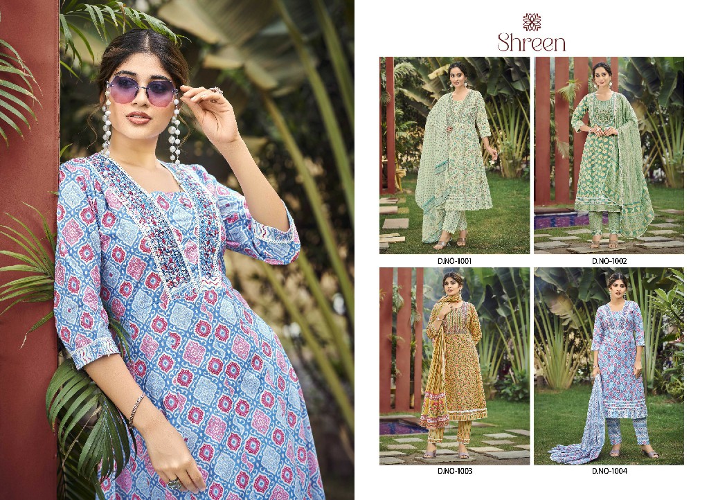 HINAYA LAUNCH SIMI VOL-2 WHOLESALE COTTON CAMBRIC PRINTED READYMADE DESIGNER SUITS