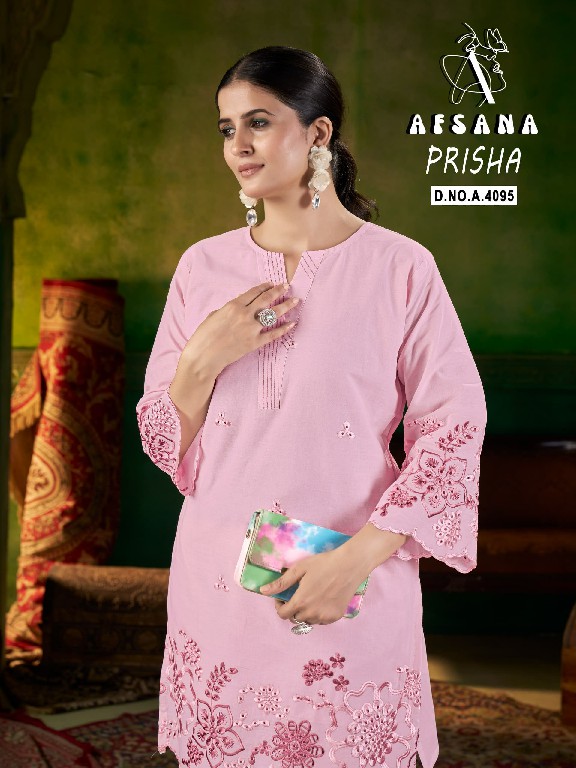AFSANA PRISHA WHOLESALE COTTON WITH FANCY EMBROIDERY WORK CLASSY LOOK CORD SET