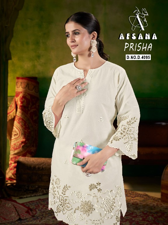 AFSANA PRISHA WHOLESALE COTTON WITH FANCY EMBROIDERY WORK CLASSY LOOK CORD SET