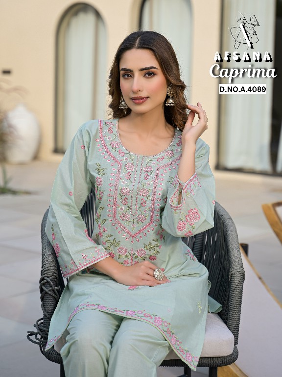 AFSANA CAPRIMA WHOLESALE COTTOM WITH EMBROIDERY WORK GORGEOUS LOOK COMBO SIZE CORD SET