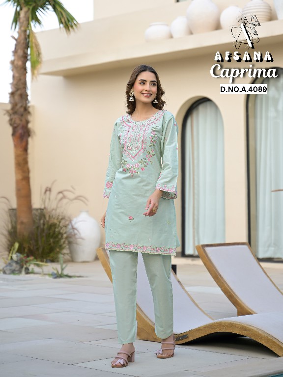 AFSANA CAPRIMA WHOLESALE COTTOM WITH EMBROIDERY WORK GORGEOUS LOOK COMBO SIZE CORD SET