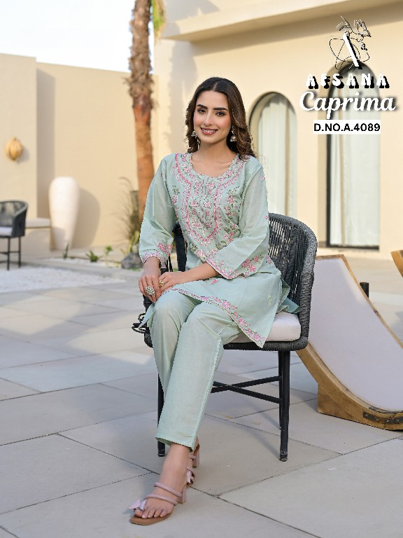 AFSANA CAPRIMA WHOLESALE COTTOM WITH EMBROIDERY WORK GORGEOUS LOOK COMBO SIZE CORD SET