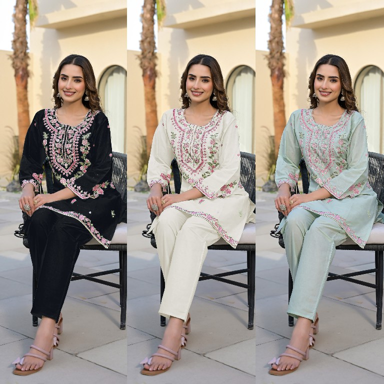 AFSANA CAPRIMA WHOLESALE COTTOM WITH EMBROIDERY WORK GORGEOUS LOOK COMBO SIZE CORD SET