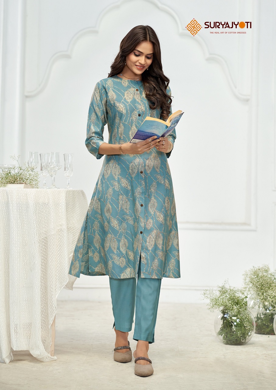 SURYAJYOTI NIMISHA VOL-1 WHOLESALE A LINE STYLE HEAVY ROMAN VERTIGAN PRINTED STYLISH CORD SET