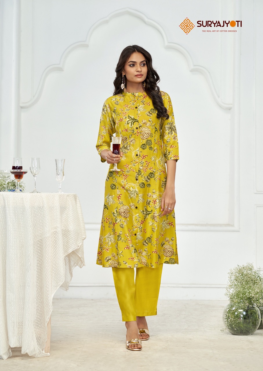 SURYAJYOTI NIMISHA VOL-1 WHOLESALE A LINE STYLE HEAVY ROMAN VERTIGAN PRINTED STYLISH CORD SET