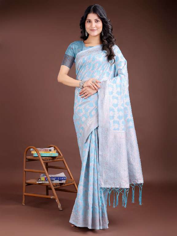 ASTITA LAUNCH PASTEL WEAVES WHOLESALE LINEN COTTON FANCY LOOK SAREES