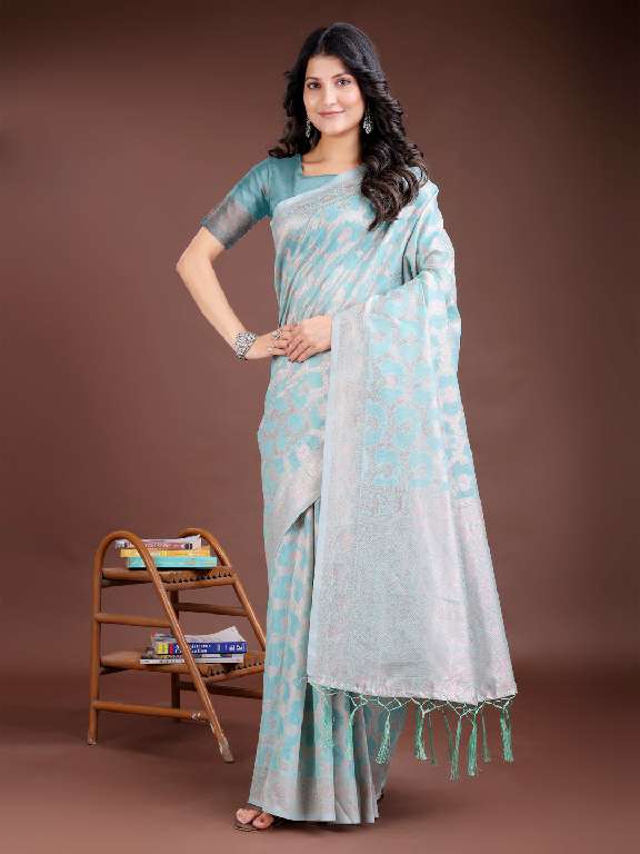 ASTITA LAUNCH PASTEL WEAVES WHOLESALE LINEN COTTON FANCY LOOK SAREES