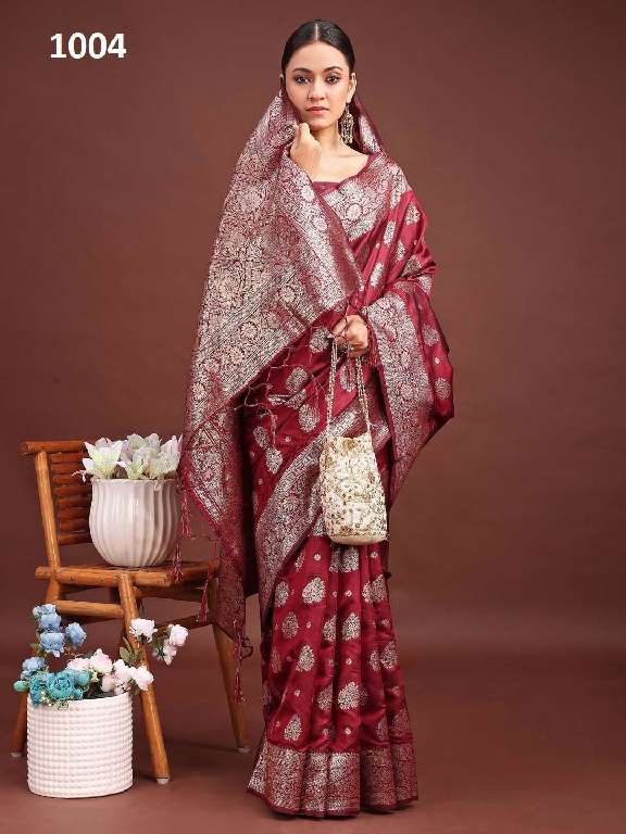 ASTITA BANARASI BLISS WHOLESALE BANARASI SILK CASUAL SAREES FOR WOMANS
