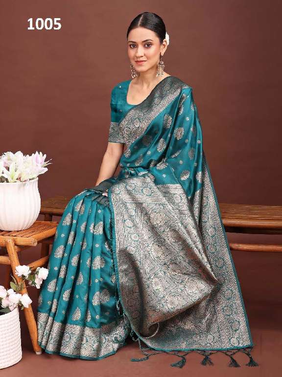 ASTITA BANARASI BLISS WHOLESALE BANARASI SILK CASUAL SAREES FOR WOMANS